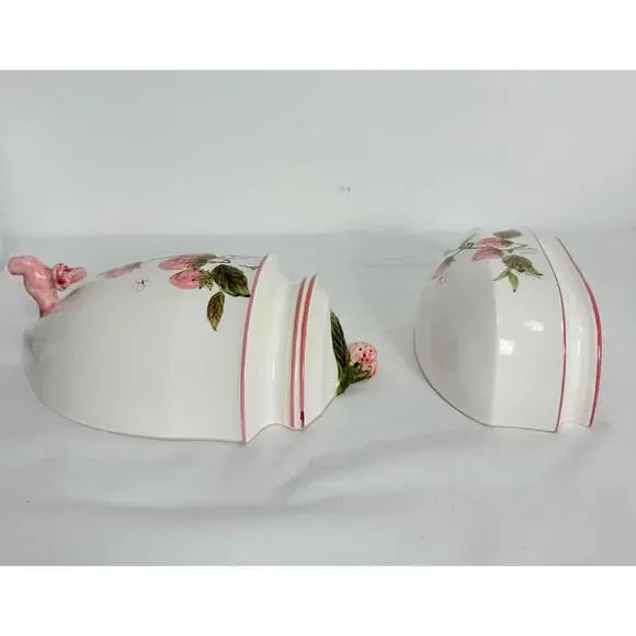 Creative Imports Vintage Pink Floral Wall Fountain Pocket Ceramic - Picture 6 of 15